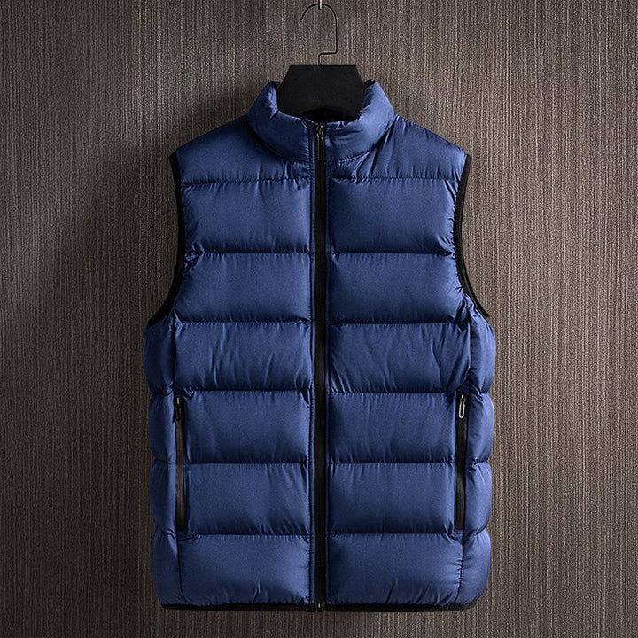 Stylish men's puffer vest, lightweight & warm. Essential outerwear for casual wear & cold weather fashion.