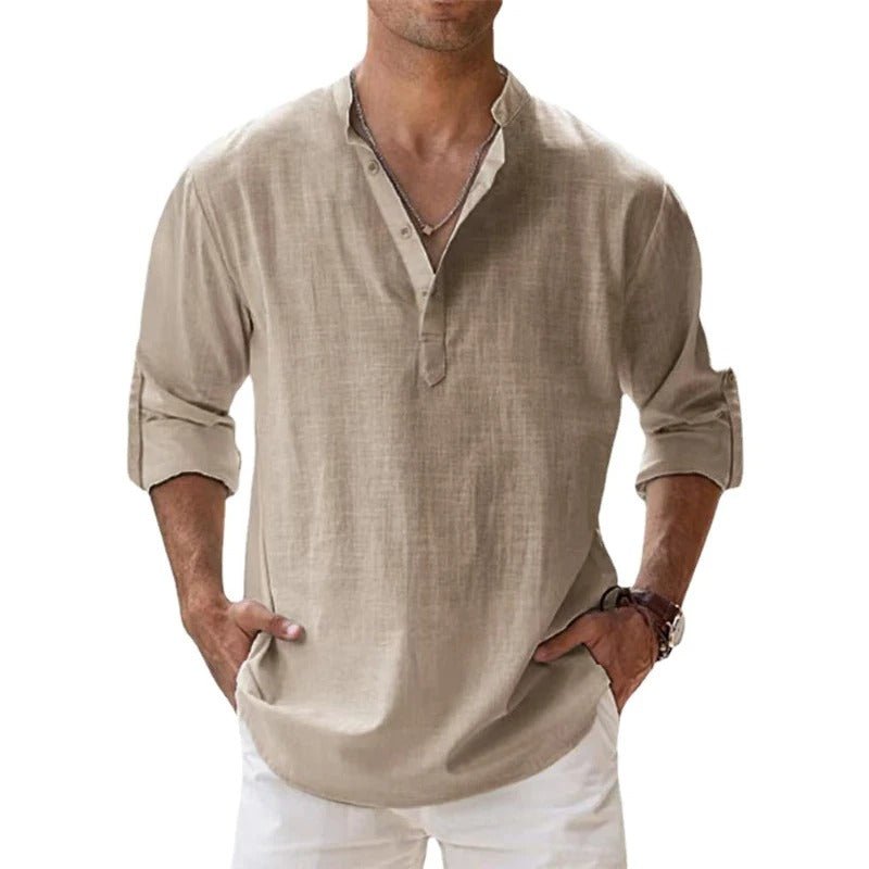 Men's fashion casual shirt, lightweight and breathable. Ideal for comfortable, stylish everyday summer wear.