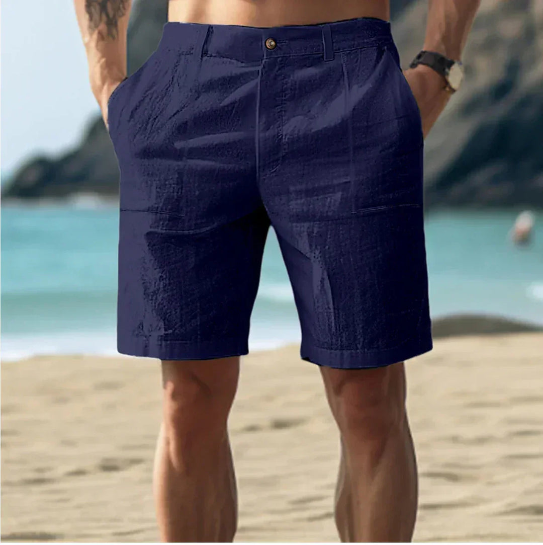 Comfortable men's summer chino shorts, lightweight and stylish. Perfect casual shorts for warm weather activities.