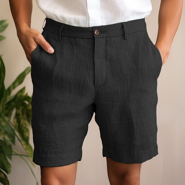 Versatile men's lightweight summer chino shorts for everyday comfort & stylish warm weather outfits.
