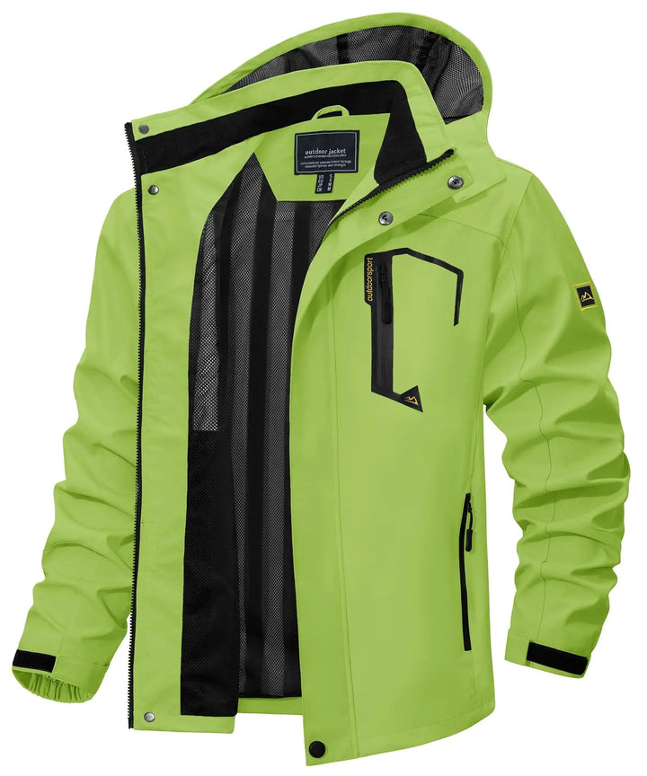 Men's windproof and waterproof rain jacket, a versatile hooded piece of active outerwear.