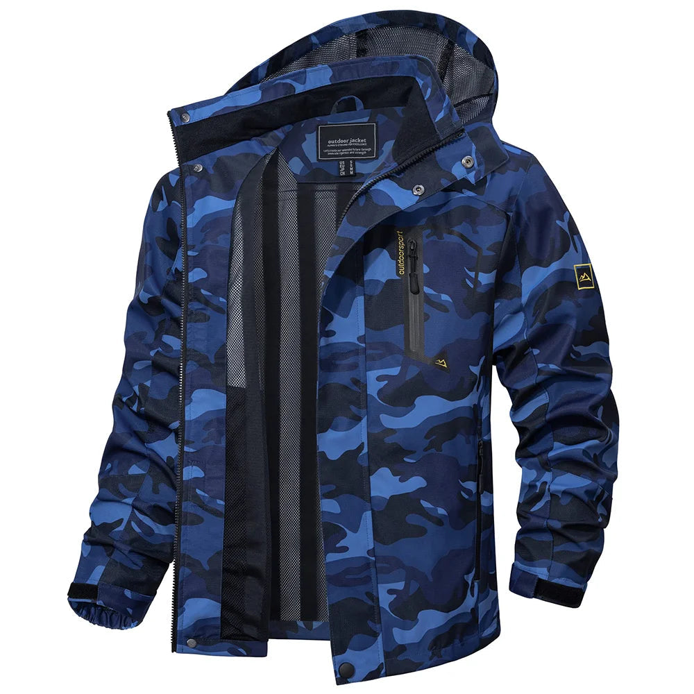 Essential men's lightweight windbreaker, hooded and waterproof for travel and commutes.