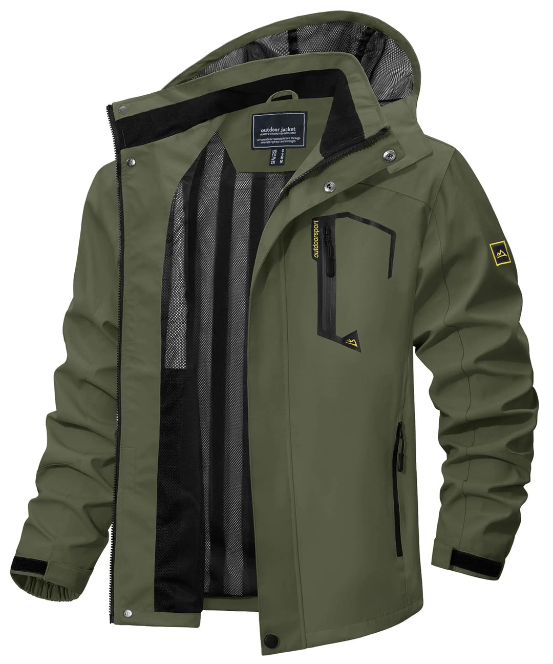 Men's spring rain jacket, a versatile hooded windbreaker for everyday protection from elements.