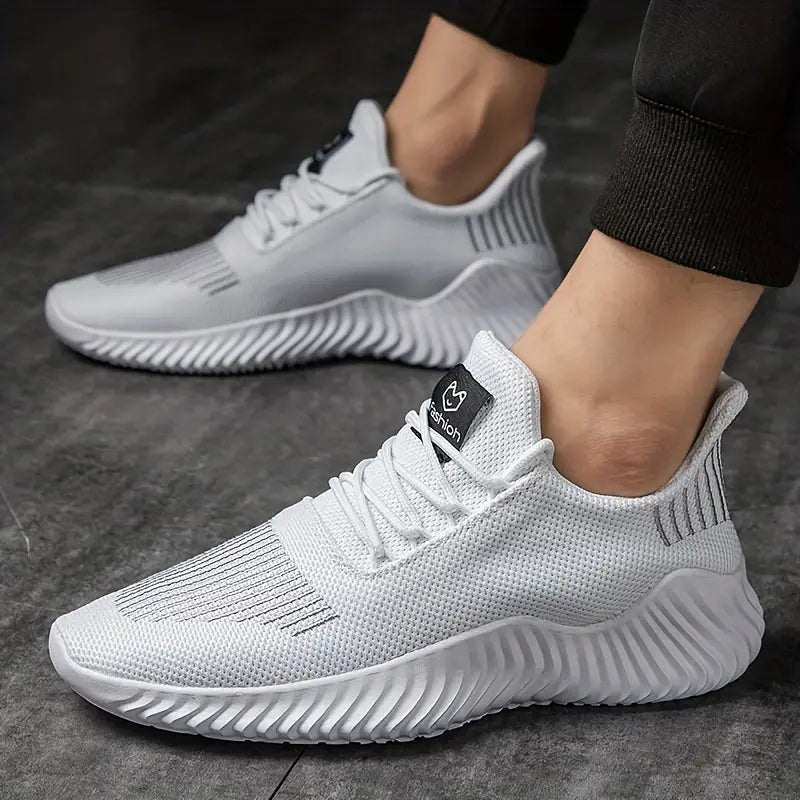 Versatile men's lightweight sneakers, lace-up design for comfortable running, walking, or casual fashion.