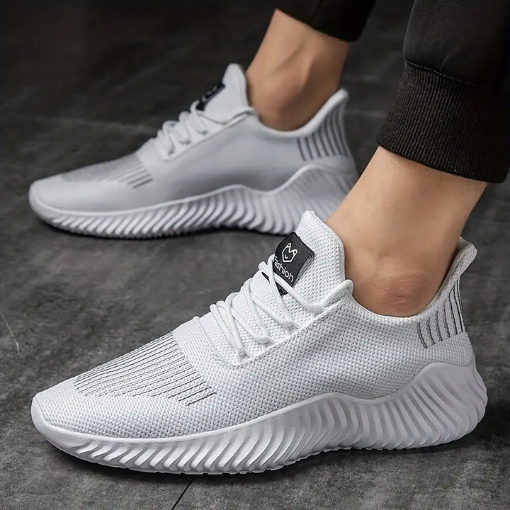 Versatile men's lightweight sneakers, lace-up design for comfortable running, walking, or casual fashion.