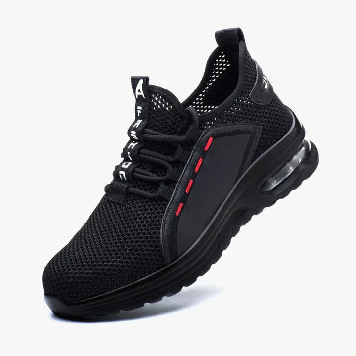 Men's lightweight puncture-resistant work shoes with composite toe for industrial safety