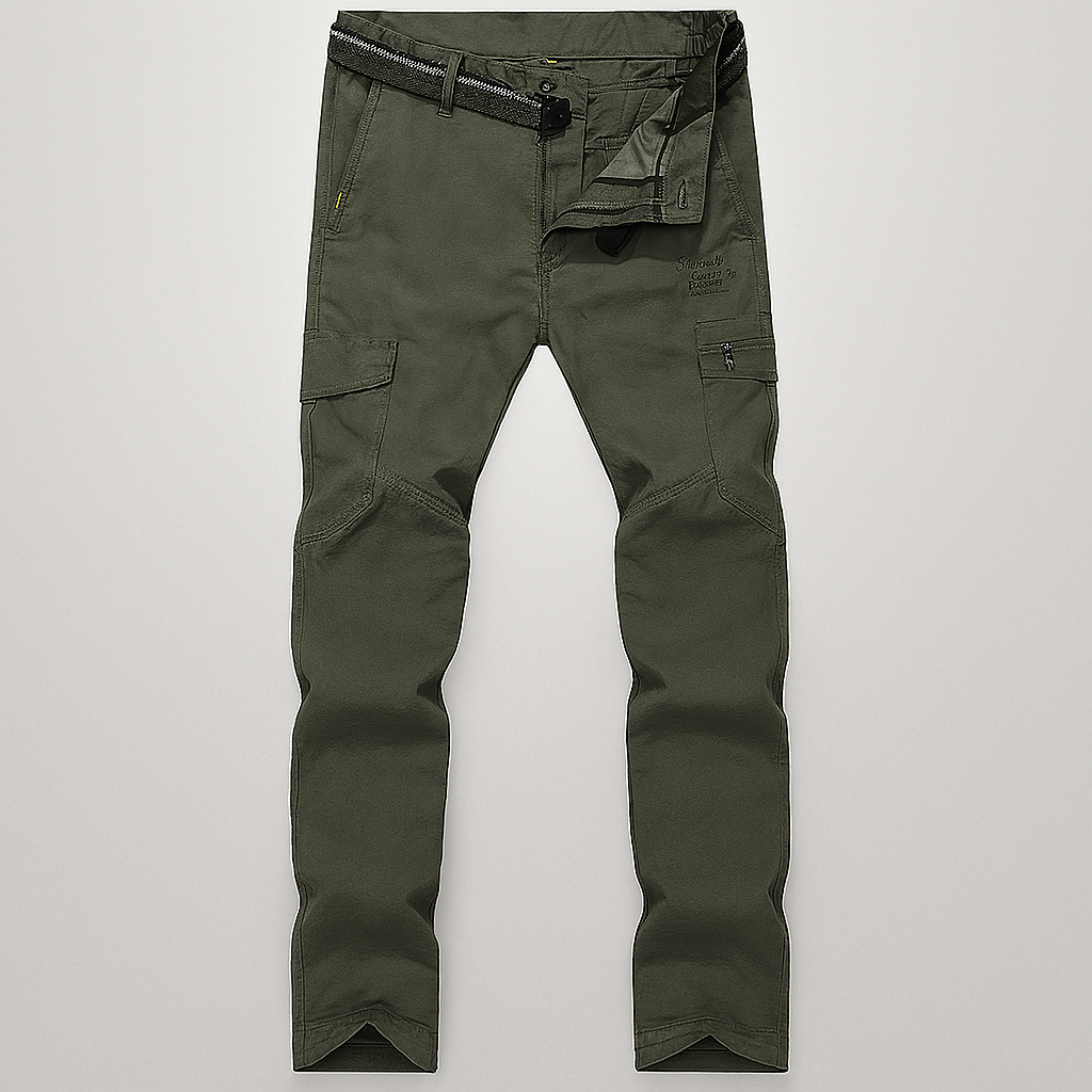 Breathable men's quick dry travel pants for summer, ideal for hiking and outdoor wear. Comfortable loose fit.