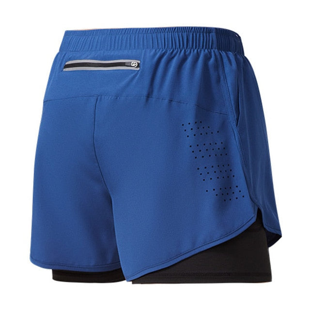 Lightweight quick-drying men's running shorts featuring secure zipper pockets for ultimate active performance.