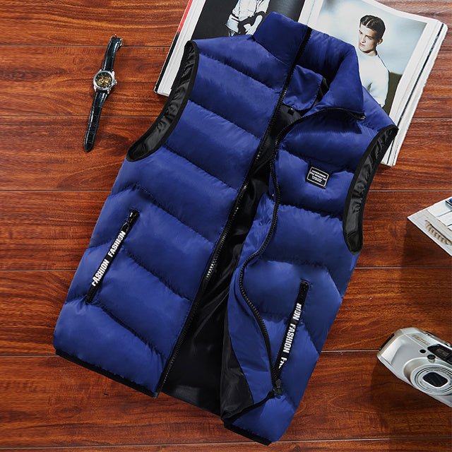 Man wearing a stylish lightweight quilted bodywarmer, perfect for everyday casual wear.