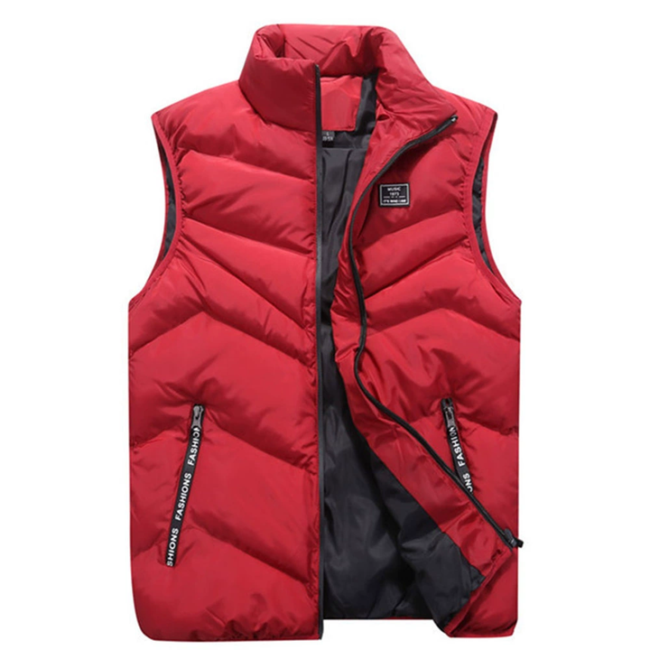 Men's quilted puffer vest offering lightweight style. A versatile layering piece for men's casual outfits.
