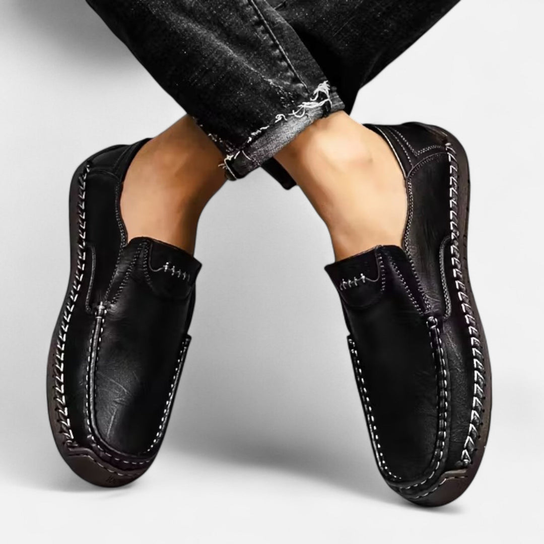 Men's lightweight travel slip-on shoes, offering effortless style and all-day comfort on the go.