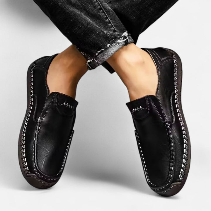 Men's lightweight travel slip-on shoes, offering effortless style and all-day comfort on the go.