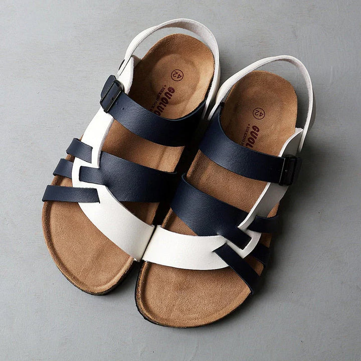 Men's lightweight slip-on summer sandals with open toe for all-day comfort, ideal for casual wear & walking.