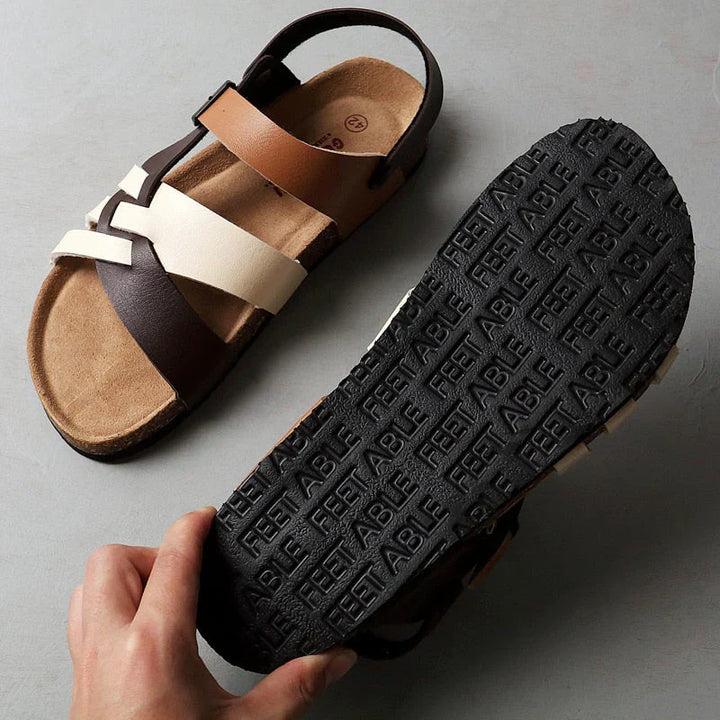 Men's open-toe slip-on sandals, lightweight & comfortable, ideal summer footwear for beach, casual & walking.