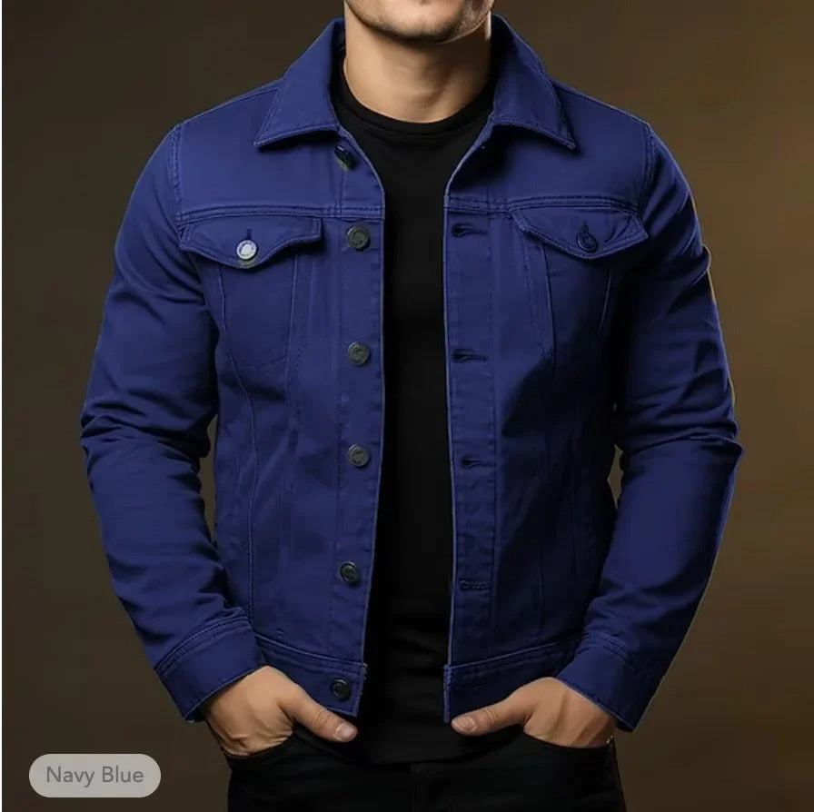 Stylish men's casual spring jacket, a versatile lightweight layer for modern everyday fashion and outerwear.