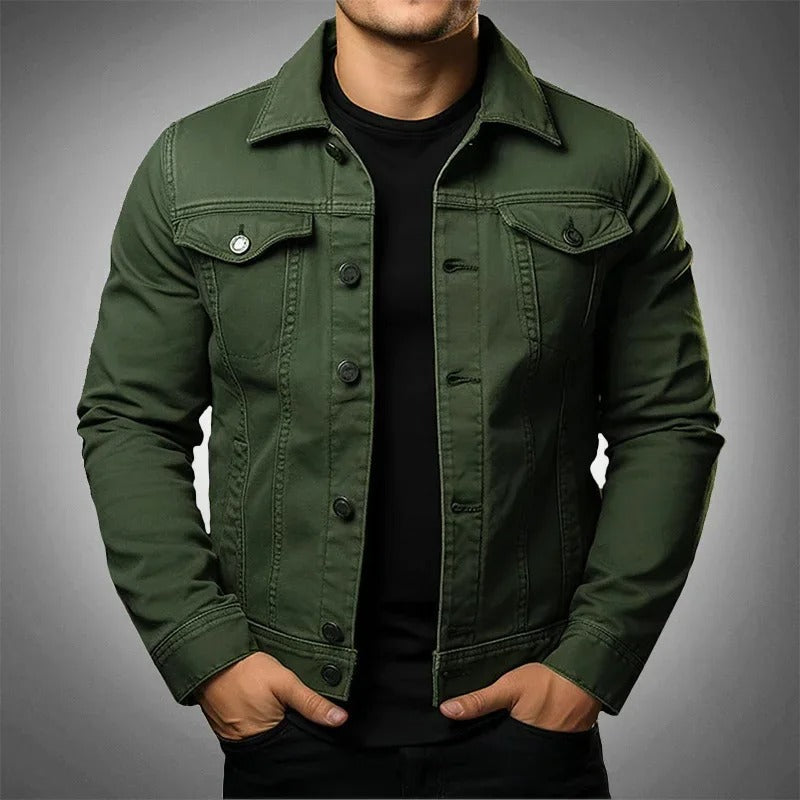 Everyday men's lightweight jacket, stylish casual spring layering outerwear. Perfect for modern versatile fashion.