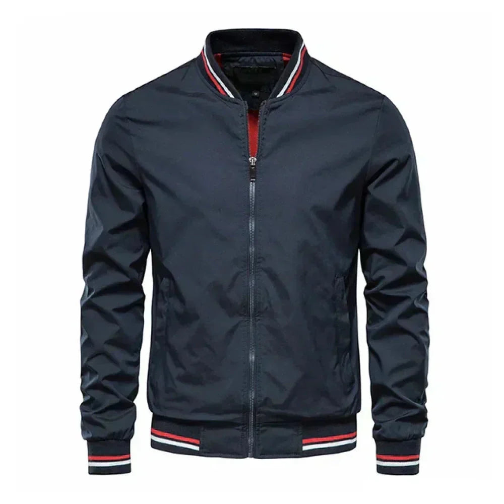 Men's lightweight summer bomber jacket. Casual zip-up outerwear, perfect for stylish men's fashion.