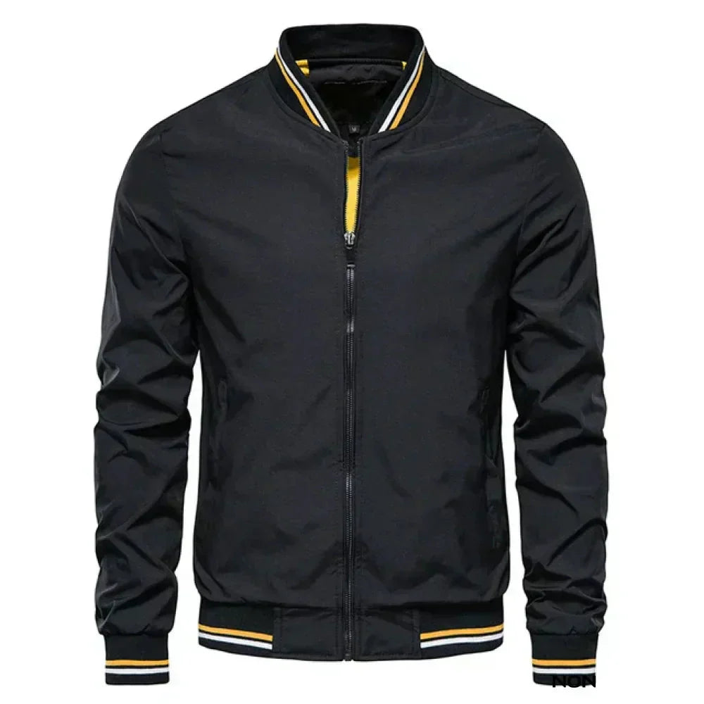 Zip-up men's lightweight bomber jacket. Perfect summer jacket for casual, stylish men's fashion.