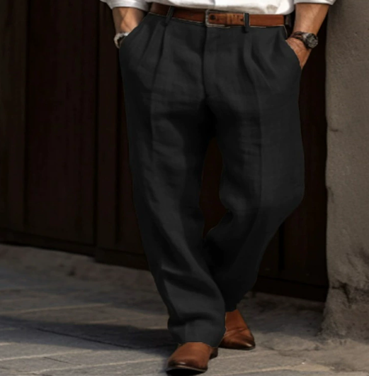 Men's lightweight summer chino pants in a relaxed fit, perfect for casual comfort & breathability.