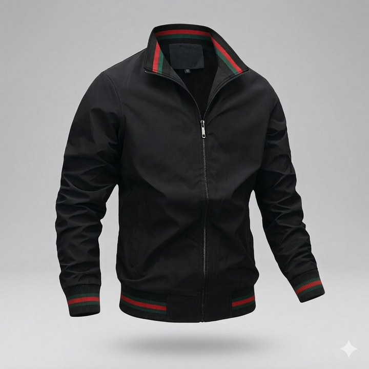 Breathable men's lightweight summer jacket. Stylish zip-front outerwear, perfect for versatile spring/summer fashion.