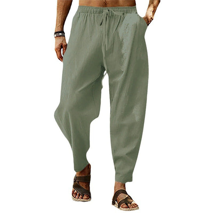 Everyday men's comfort pants, lightweight & breathable, with a casual drawstring design.