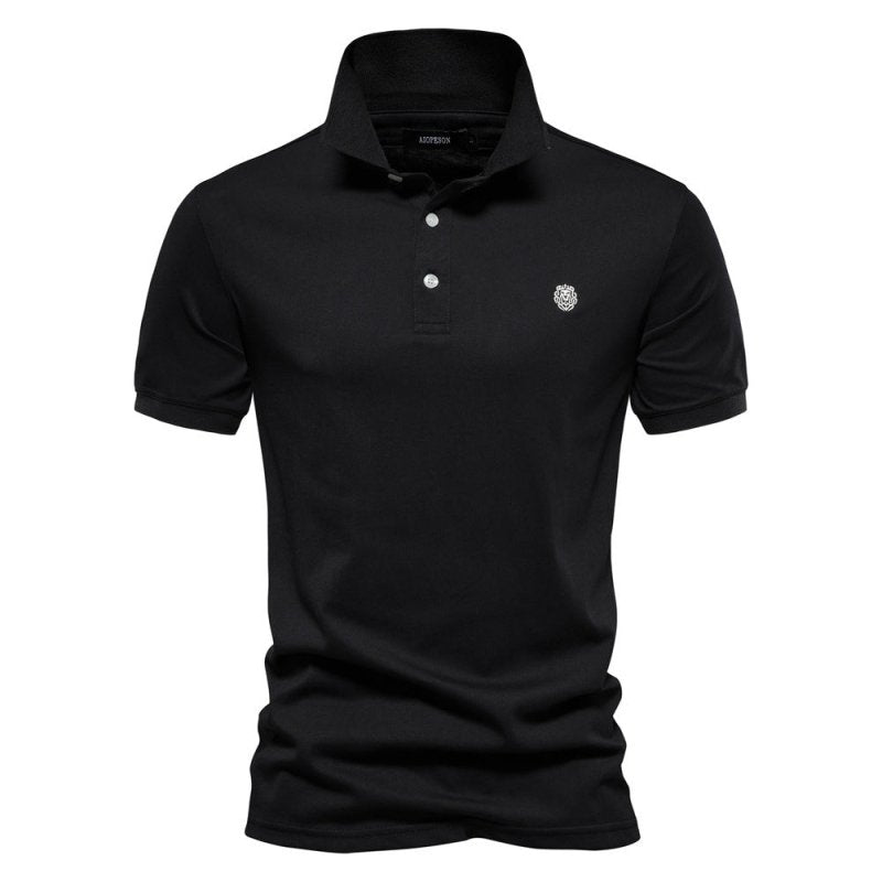 Men's lightweight summer polo shirt, breathable short-sleeve top for comfortable casual wear.