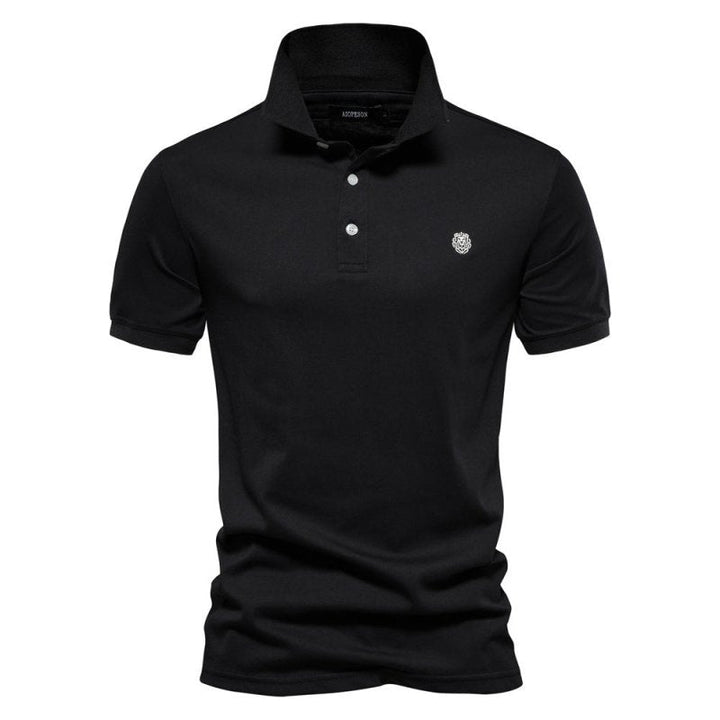 Men's lightweight summer polo shirt, breathable short-sleeve top for comfortable casual wear.