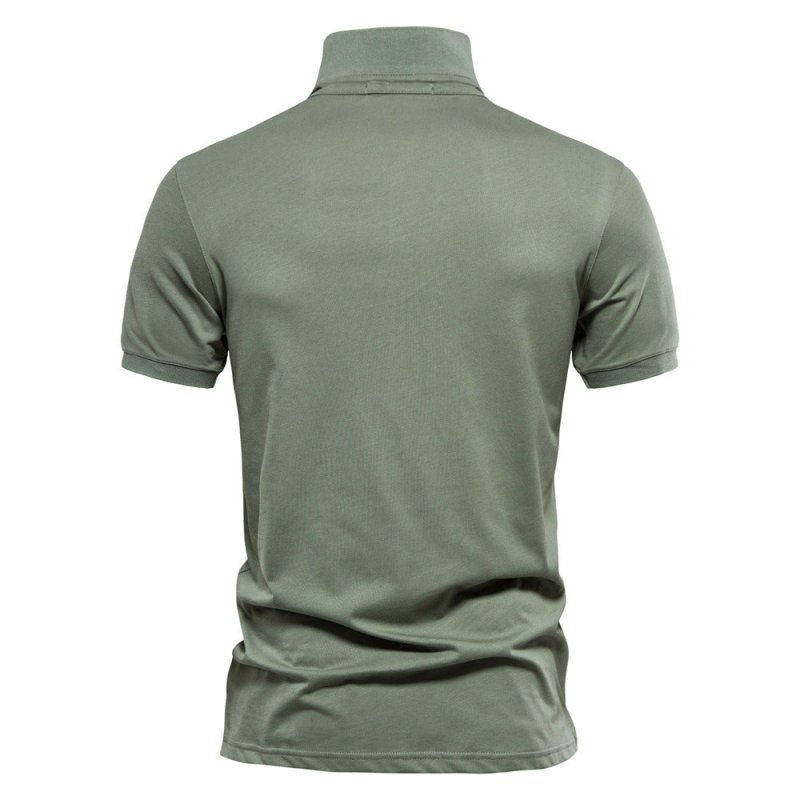 Ultra-comfortable men's lightweight polo shirt. Breathable short-sleeve top, essential for summer casual wear.