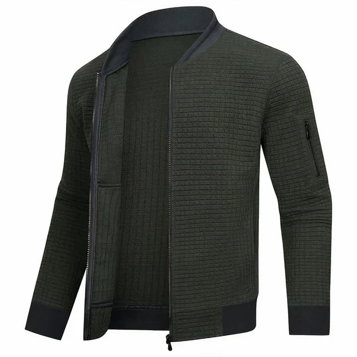 Men's lightweight summer zip jacket, perfect for casual spring outerwear & modern everyday fashion.