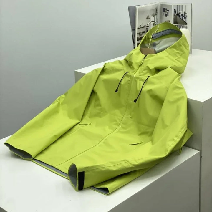 Men's lightweight waterproof outdoor shell jacket in blue, perfect for activewear and casual use.