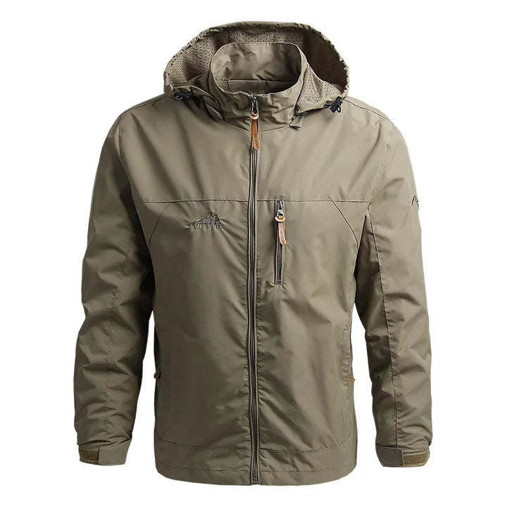 Men's lightweight waterproof windbreaker jacket in navy, ideal for spring outerwear casual wear.
