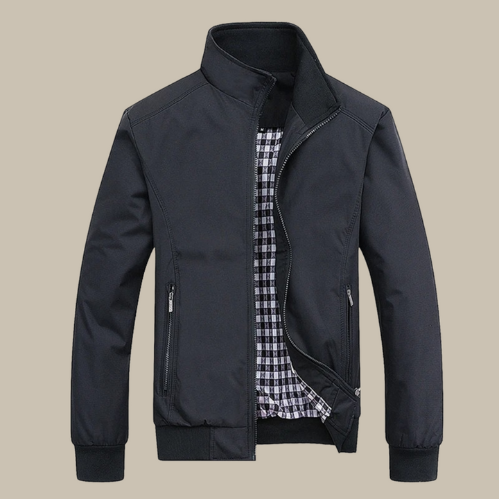 Practical men's lightweight windproof jacket, essential summer outerwear for protection against wind & cool temps.