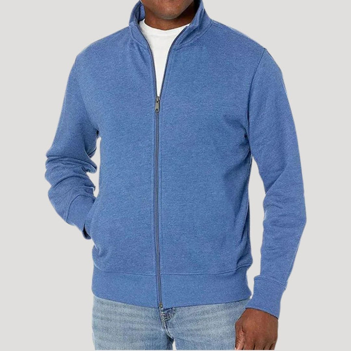 Collection of men's lightweight zip-up casual spring jackets in various color options