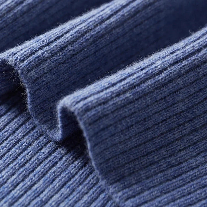 Relaxed fit men's long sleeve sweater polo shirt. Perfect casual wear top for men's fall fashion.