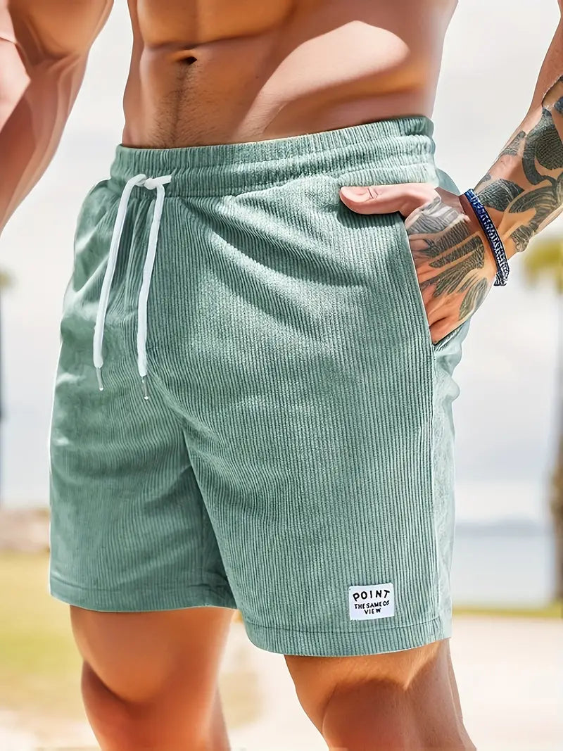 Men's basic loose-fit shorts with drawstring, essential for any summer wardrobe.