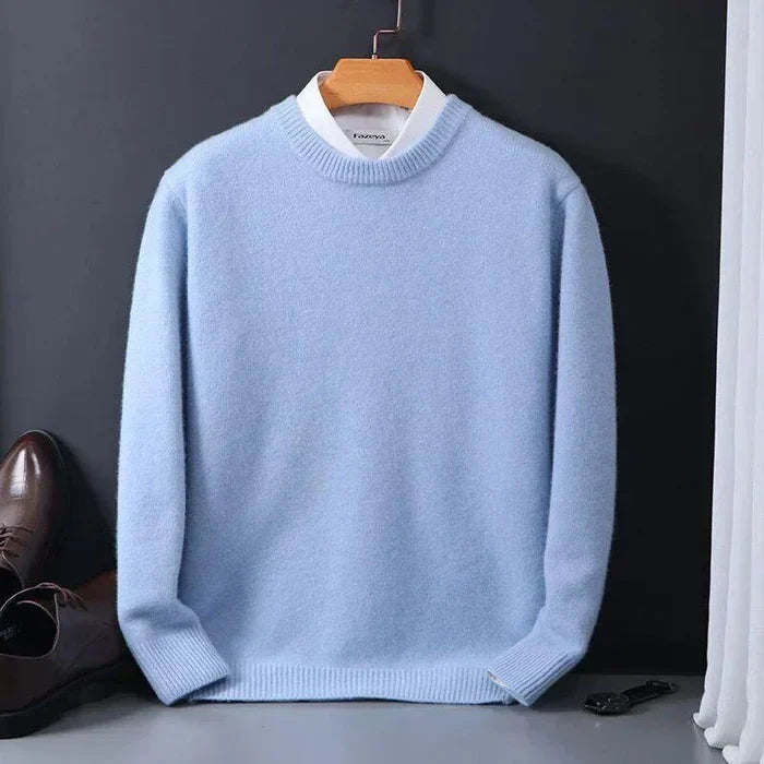 Men's versatile loose-fit sweater made from a soft wool and cashmere blend, new arrival
