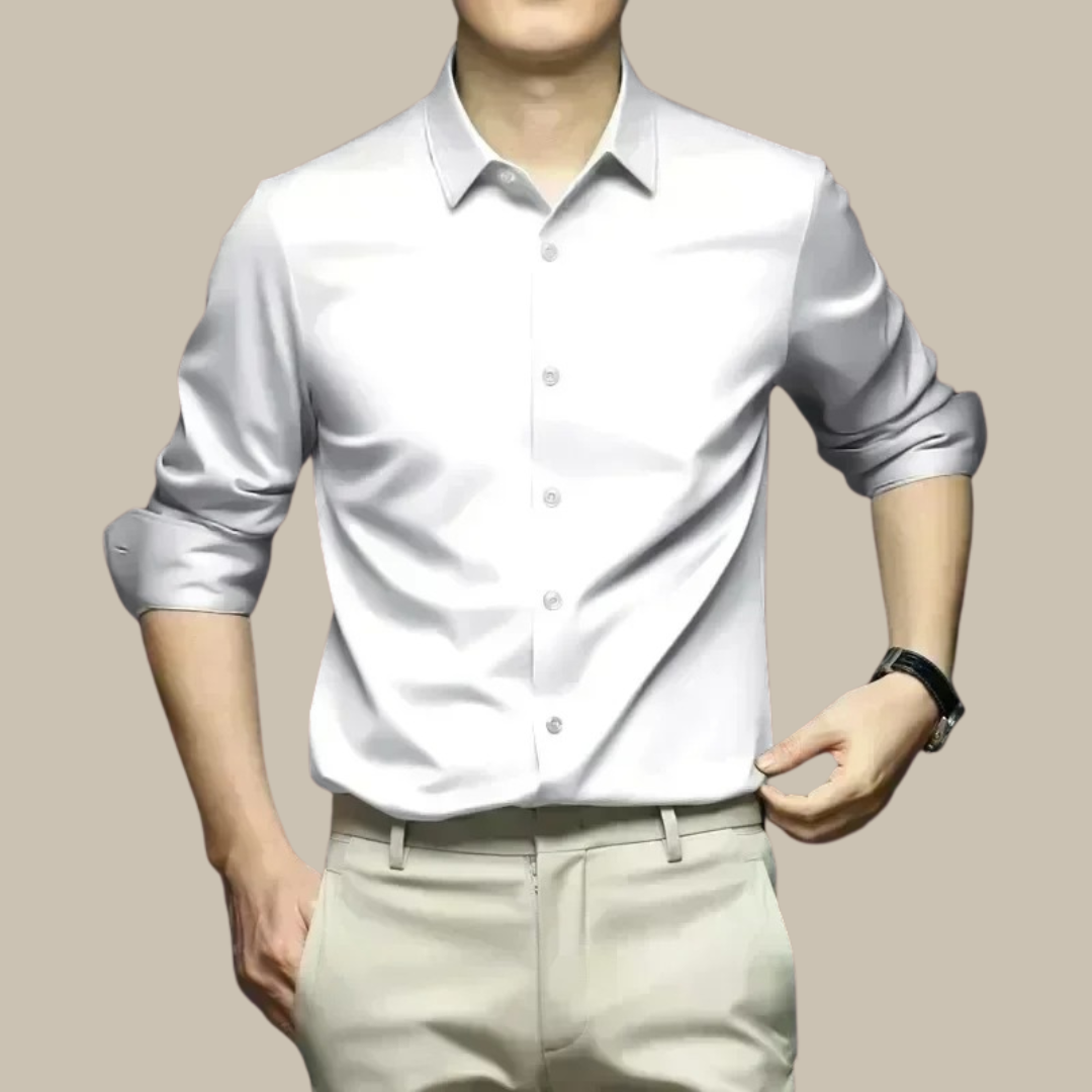 lovania-mode20241102 men's luxury casual shirt. Elegant long-sleeve, stylish and comfortable button-down top.