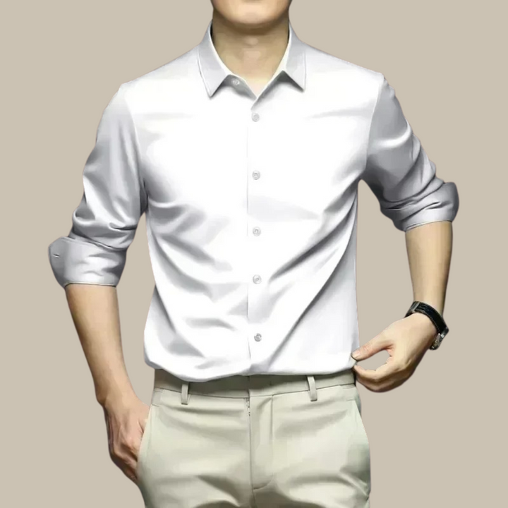 lovania-mode20241102 men's luxury casual shirt. Elegant long-sleeve, stylish and comfortable button-down top.