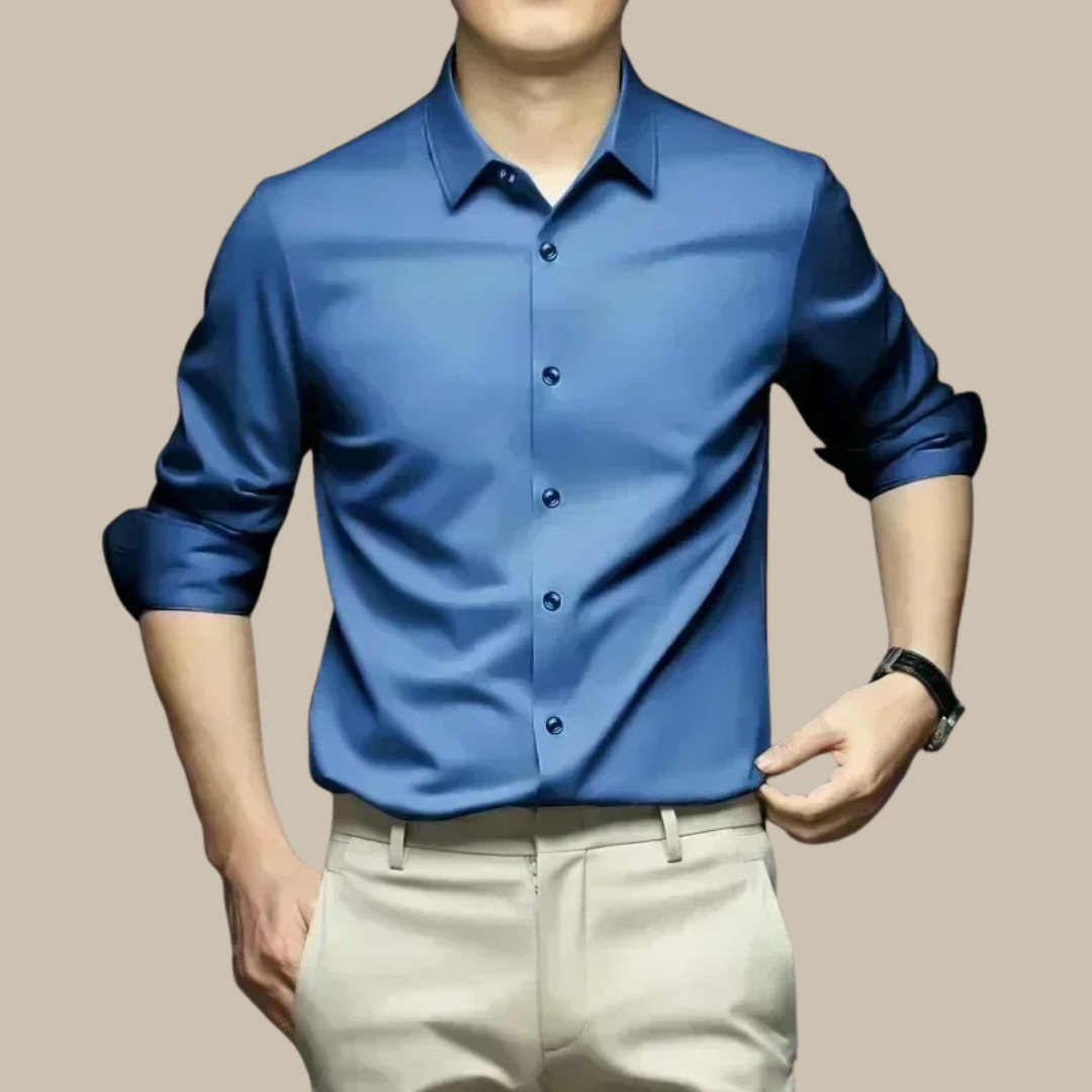 Premium men's long-sleeve casual shirt. A luxurious top designed for ultimate comfort & sophisticated men's wear.