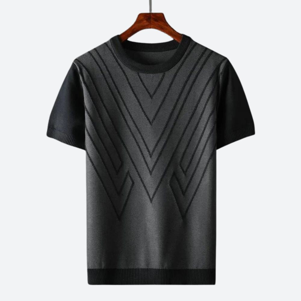 Premium men's modern t-shirt. Short sleeve, sleek design for luxurious everyday elegance.