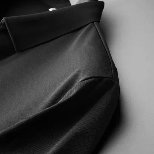 Complete men's two-piece luxury set. Stylish, comfortable cotton linen outfit for modern fashion.