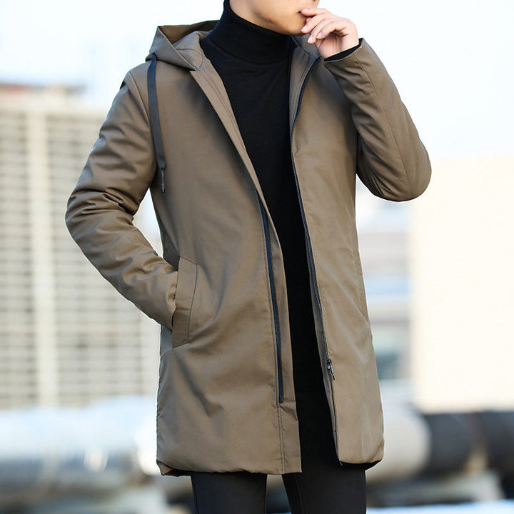 Stylish men's puffer jacket designed for warmth and modern cold weather outerwear.