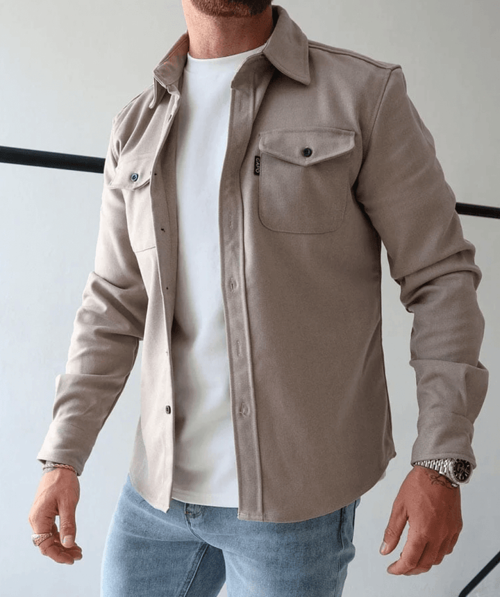 Versatile men's shirt jacket for a casual or smart casual layered look. Ideal outerwear.