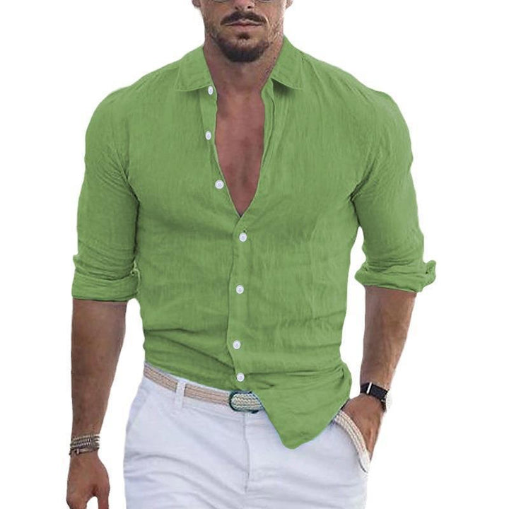 Men's versatile long-sleeve tailored shirt, ideal for formal events or smart casual outings.