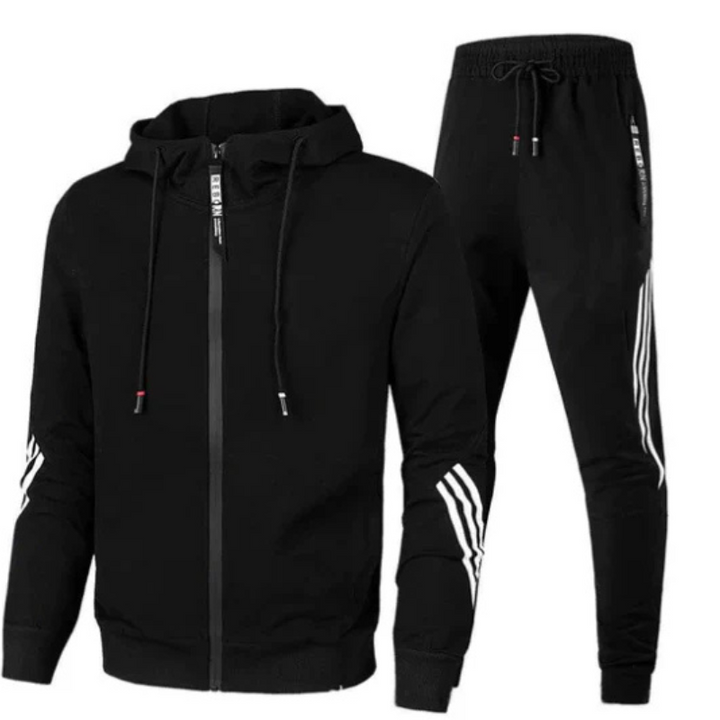 Fashionable men's streetwear hoodie and jogger set, a comfortable and trendy tracksuit
