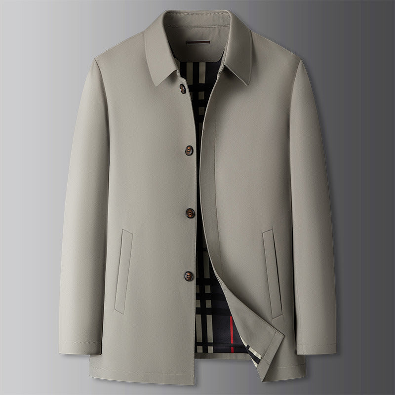 Modern men's waterproof Harrington jacket, versatile zip-front outerwear for casual and everyday use.