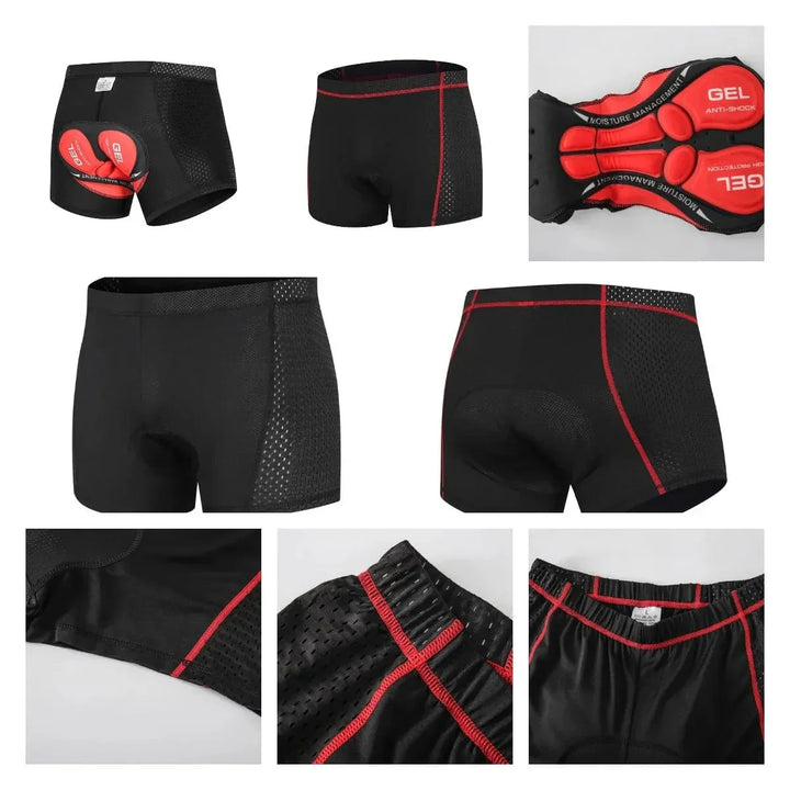 Ergonomic men's motorcycle riding shorts. Comfort-focused, breathable & shock-absorbing for athletic performance.