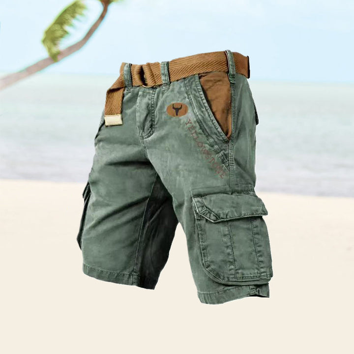 Outdoor men's shorts with multiple pockets, perfect for hiking, camping, or casual summer wear.