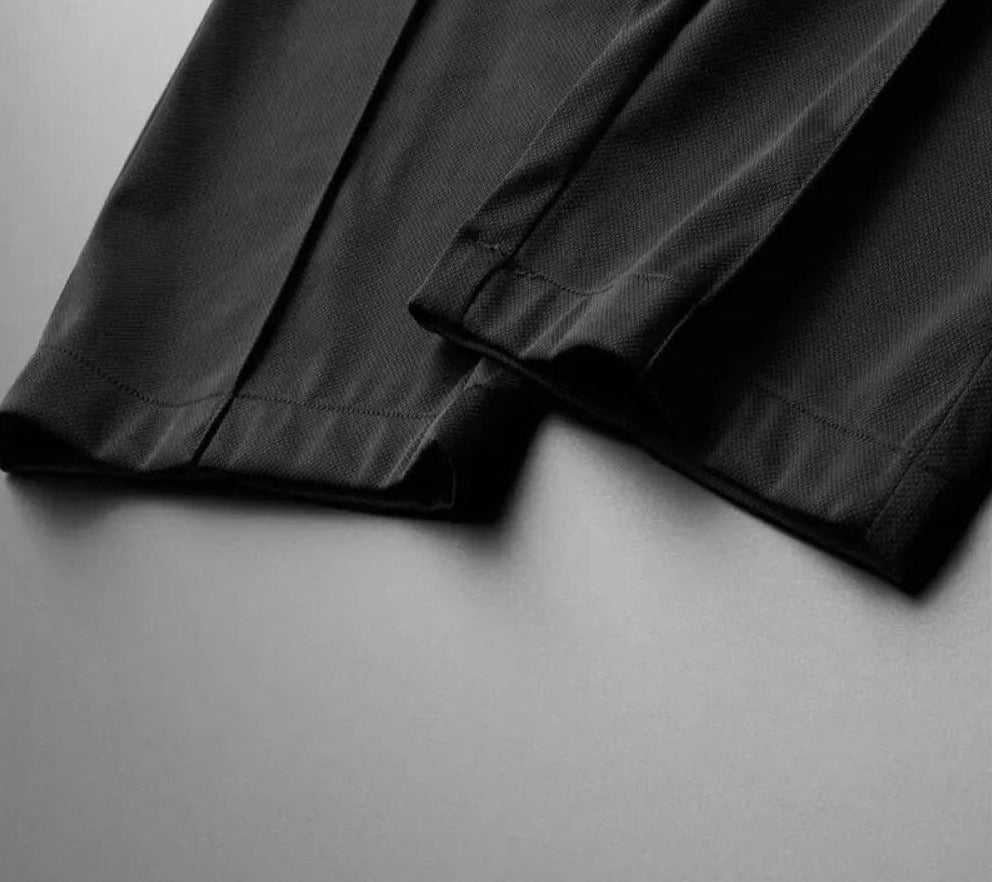 Men's complete look: new polo shirt and tapered pants two-piece set, ideal for everyday