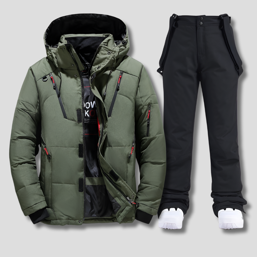 Performance men's snow gear ski suit, water-resistant for winter outdoor adventure